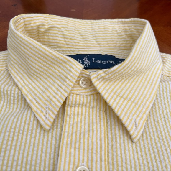 Ralph Lauren Men’s Classic Fit Button Down Seersucker Short Sleeve Size Medium - Picture 2 of 7